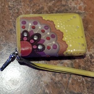 Mini fossil wallet wristlet